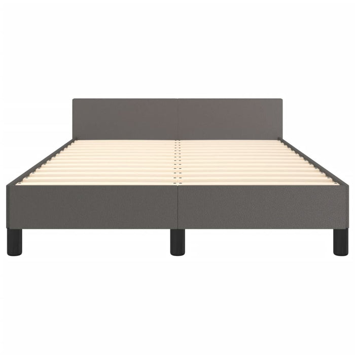 Cadru de pat fără saltea gri 120x190 cm piele artificială - WALTI WALTI