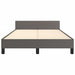 Cadru de pat fără saltea gri 120x190 cm piele artificială - WALTI WALTI