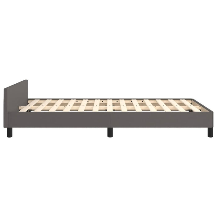 Cadru de pat fără saltea gri 120x190 cm piele artificială - WALTI WALTI