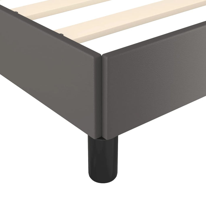 Cadru de pat fără saltea gri 120x190 cm piele artificială - WALTI WALTI