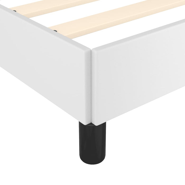Cadru de pat fără saltea alb 120x190 cm piele artificială WALTI