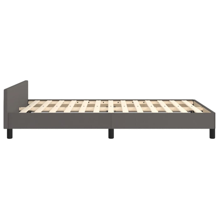 Cadru de pat fără saltea gri 120x190 cm piele artificială - WALTI WALTI
