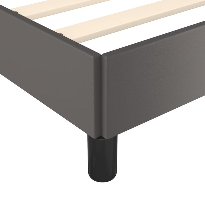 Cadru de pat fără saltea gri 120x190 cm piele artificială - WALTI WALTI