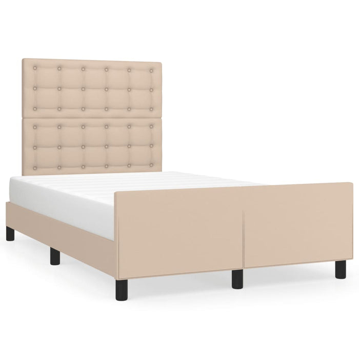 Cadru de pat fără saltea cappuccino 120x190cm piele artificială - WALTI WALTI