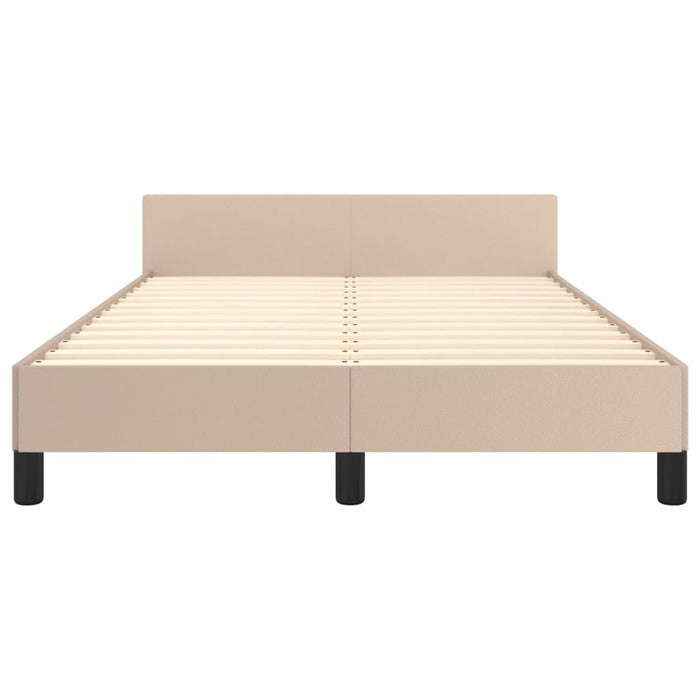 Cadru de pat fără saltea cappuccino 120x190cm piele artificială - WALTI WALTI