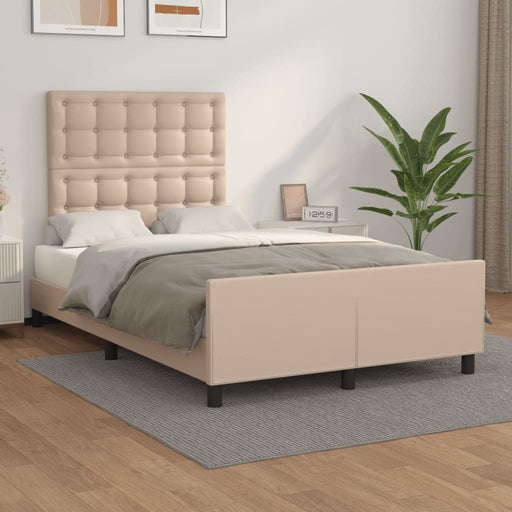 Cadru de pat fără saltea cappuccino 120x190cm piele artificială - WALTI WALTI