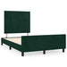 Cadru de pat fără saltea verde închis 120x190 cm catifea - WALTI WALTI