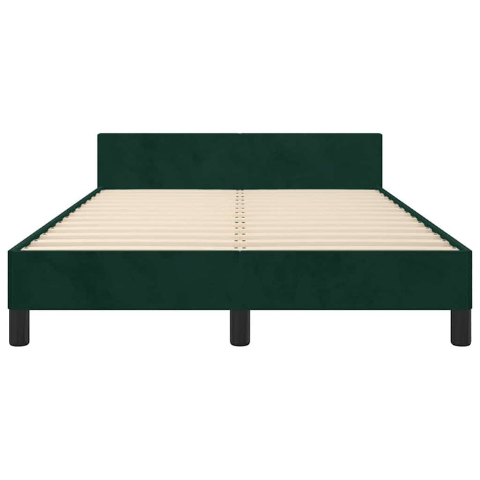 Cadru de pat fără saltea verde închis 120x190 cm catifea - WALTI WALTI