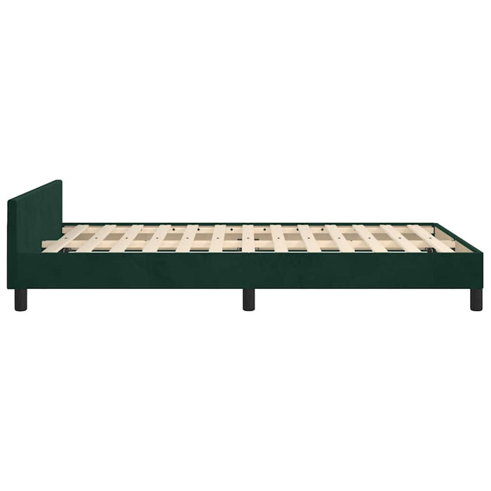 Cadru de pat fără saltea verde închis 120x190 cm catifea - WALTI WALTI