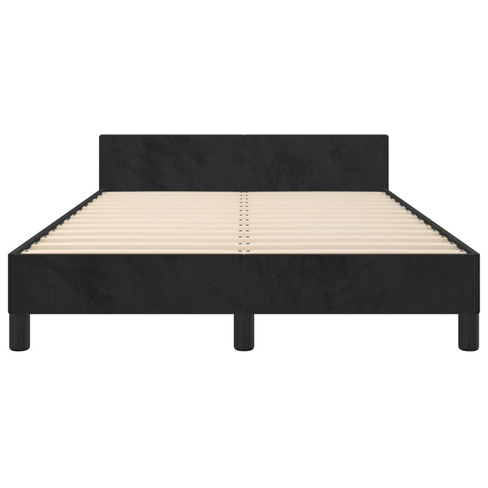 Cadru de pat fără saltea Negru 120x190 cm catifea WALTI