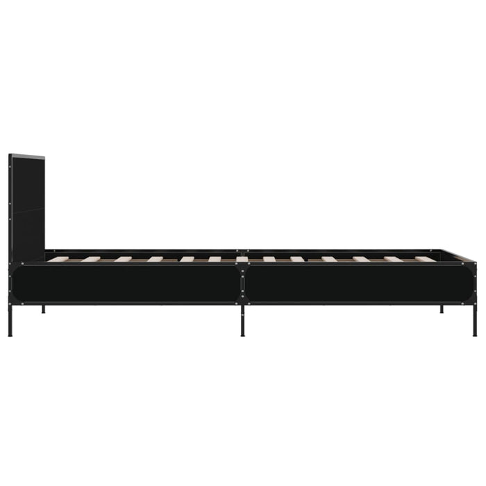 Cadru de pat, negru, 100x200 cm, lemn prelucrat și metal - WALTI WALTI