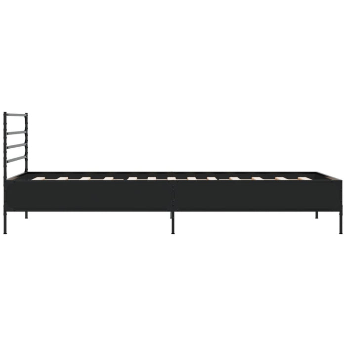Cadru de pat, negru, 75x190 cm, lemn prelucrat și metal - WALTI WALTI
