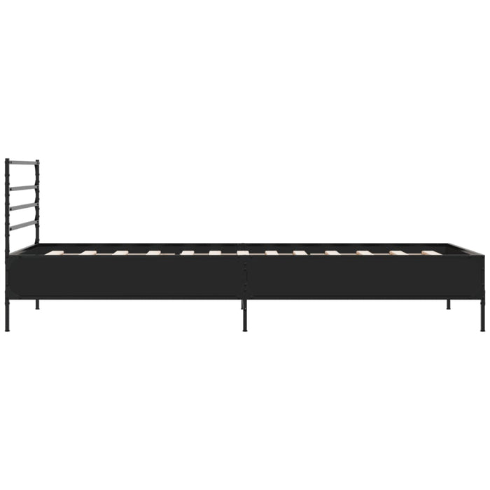 Cadru de pat, negru, 90x190 cm, lemn prelucrat și metal - WALTI WALTI