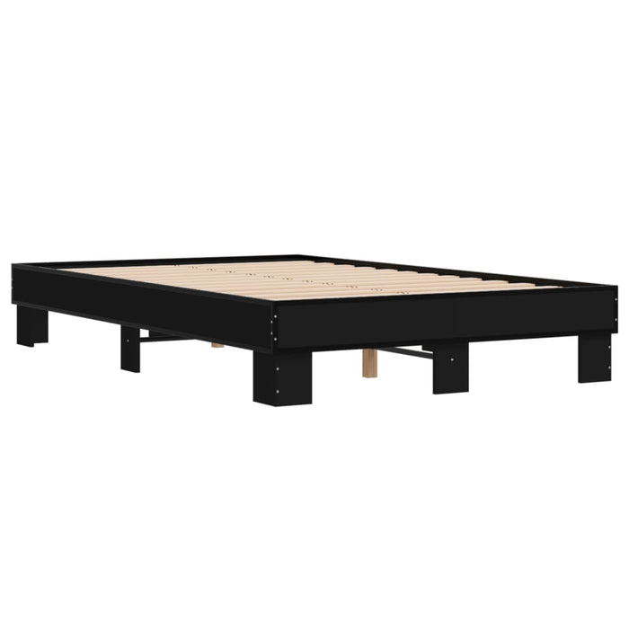 Cadru de pat, negru, 120x200 cm, lemn prelucrat și metal - WALTI WALTI