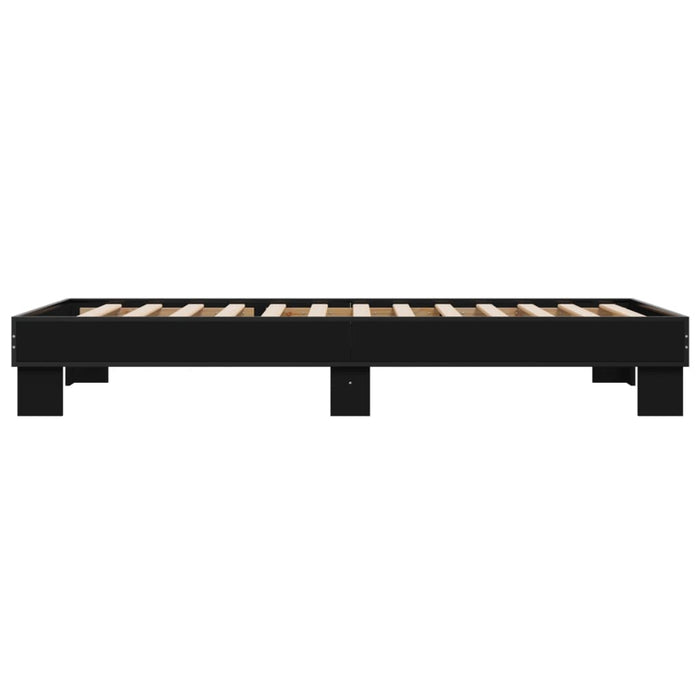 Cadru de pat, negru, 75x190 cm, lemn prelucrat și metal - WALTI WALTI