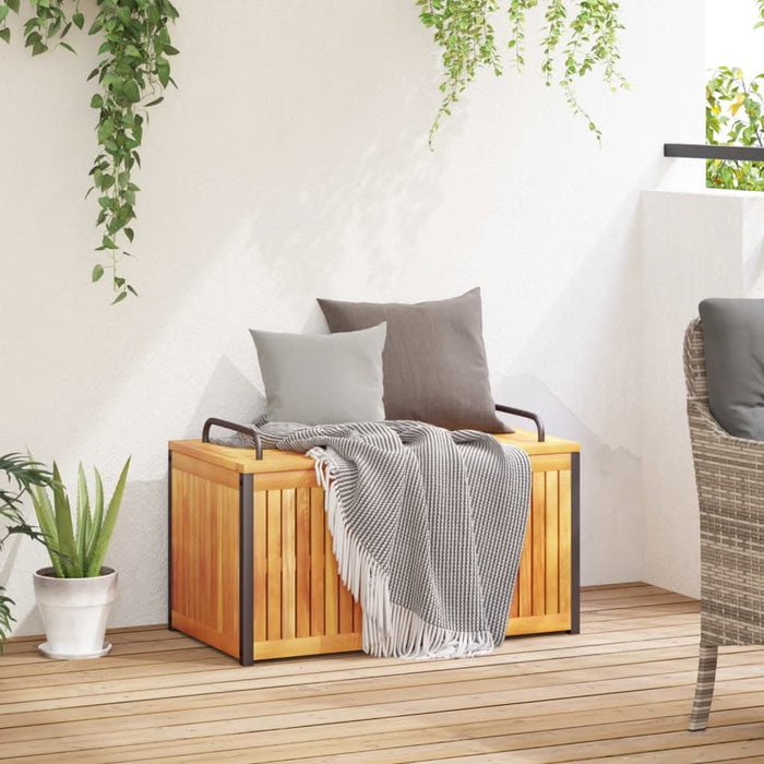 Cutie de perne de exterior 85x45x45/53cm lemn masiv acacia/oțel - WALTI WALTI