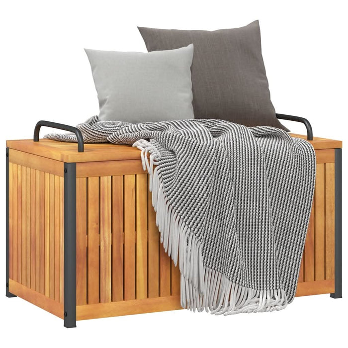 Cutie de perne de exterior 85x45x45/53cm lemn masiv acacia/oțel - WALTI WALTI