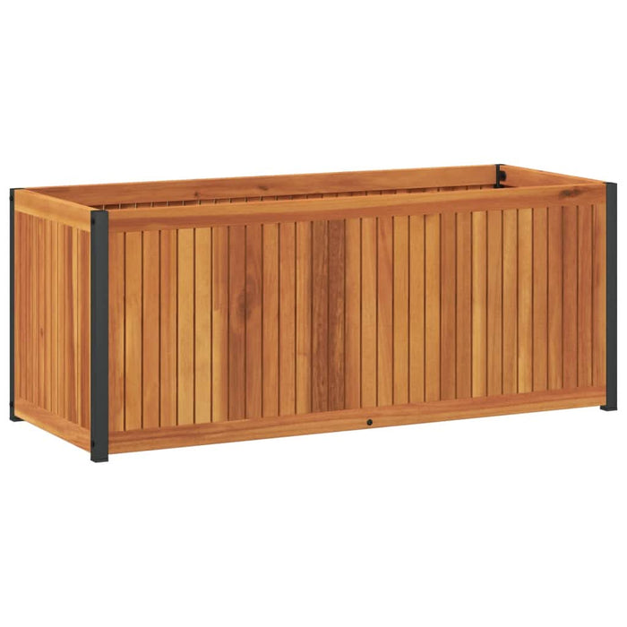 Jardinieră de grădină, 110x45x44 cm, lemn masiv acacia/oțel - WALTI WALTI