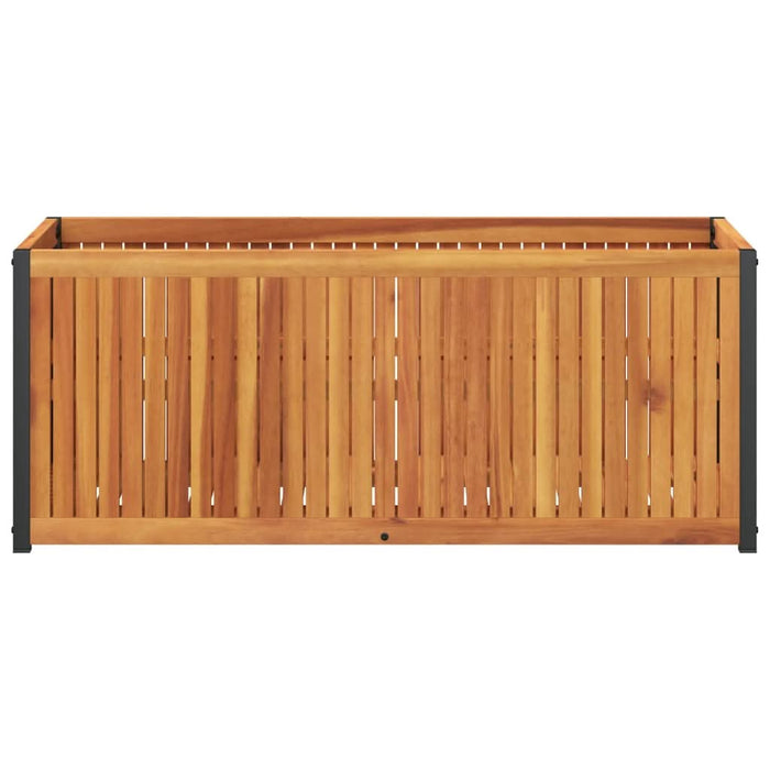 Jardinieră de grădină, 110x45x44 cm, lemn masiv acacia/oțel - WALTI WALTI