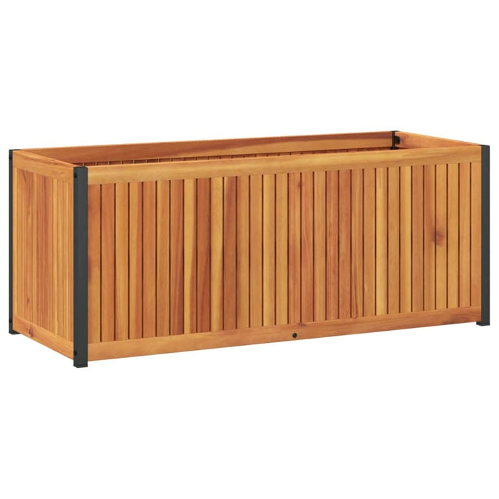 Jardinieră de grădină, 110x45x44 cm, lemn masiv acacia/oțel - WALTI WALTI