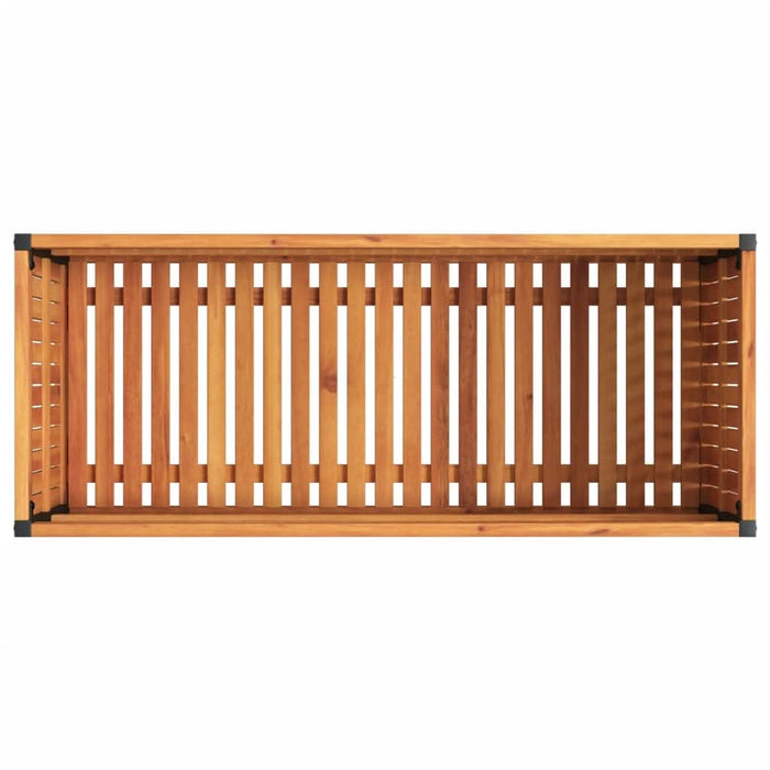 Jardinieră de grădină, 110x45x44 cm, lemn masiv acacia/oțel - WALTI WALTI
