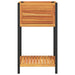 Jardinieră de grădină cu raft 45x45x80cm lemn masiv acacia/oțel - WALTI WALTI