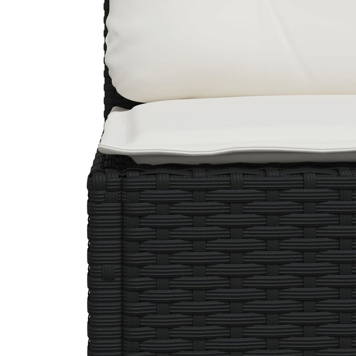 Set canapele de grădină cu perne, 7 piese, negru, poliratan - WALTI WALTI