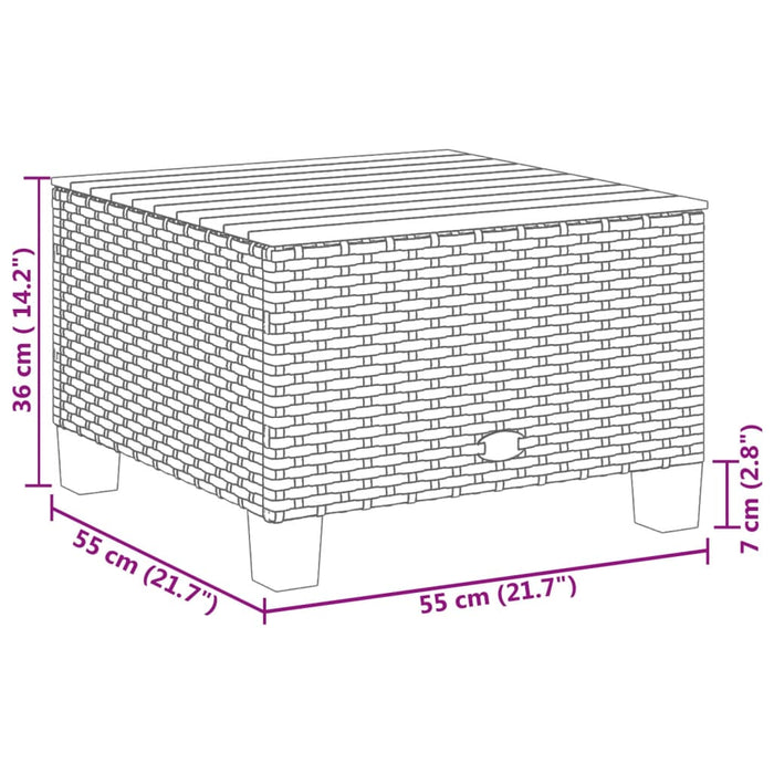 Set canapele de grădină cu perne, 7 piese, negru, poliratan - WALTI WALTI