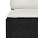 Set mobilier de grădină cu perne, 8 piese, negru, poliratan - WALTI WALTI