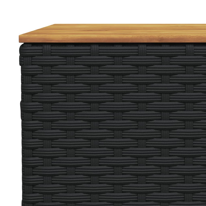 Set mobilier de grădină cu perne, 8 piese, negru, poliratan - WALTI WALTI