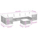 Set mobilier de grădină cu perne, 8 piese, negru, poliratan - WALTI WALTI