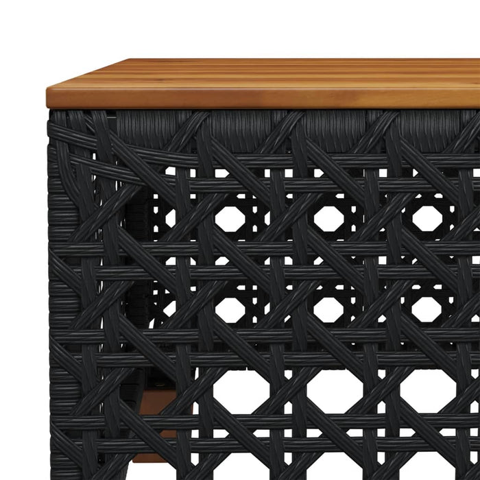 Set mobilier de grădină cu perne, 9 piese, negru, poliratan - WALTI WALTI