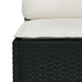 Set mobilier de grădină cu perne, 5 piese, negru, poliratan - WALTI WALTI