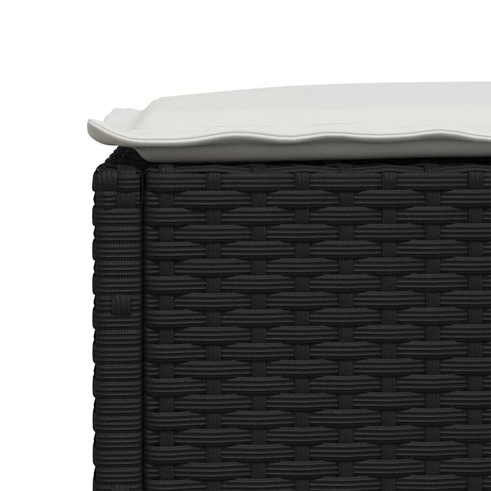 Set mobilier de grădină cu perne, 5 piese, negru, poliratan - WALTI WALTI