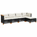 Set mobilier de grădină cu perne, 5 piese, negru, poliratan - WALTI WALTI
