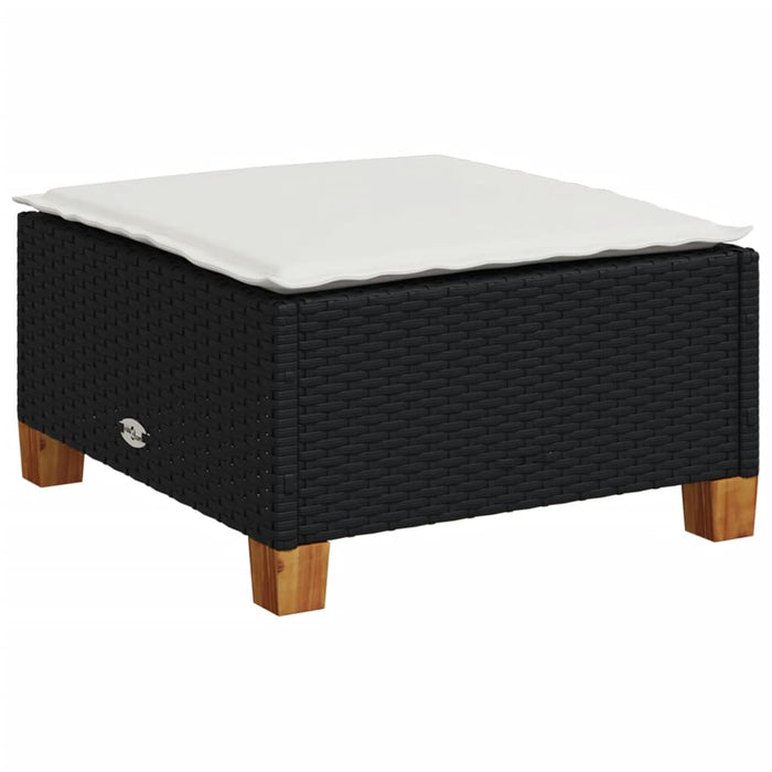 Set mobilier de grădină cu perne, 6 piese, negru, poliratan - WALTI WALTI