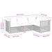 Set mobilier de grădină cu perne, 4 piese, negru, poliratan - WALTI WALTI