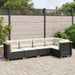 Set mobilier de grădină cu perne, 5 piese, negru, poliratan - WALTI WALTI