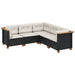 Set mobilier de grădină cu perne, 5 piese, negru, poliratan - WALTI WALTI