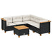 Set mobilier de grădină cu perne, 6 piese, negru, poliratan - WALTI WALTI