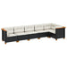 Set mobilier de grădină cu perne, 6 piese, negru, poliratan - WALTI WALTI