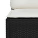 Set mobilier de grădină cu perne, 6 piese, negru, poliratan - WALTI WALTI