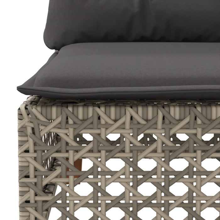 Set mobilier grădină cu perne, 6 piese, gri, poliratan - WALTI WALTI