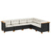 Set mobilier de grădină cu perne, 6 piese, negru, poliratan - WALTI WALTI