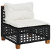 Set mobilier de grădină cu perne, 6 piese, negru, poliratan - WALTI WALTI