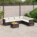 Set canapele de grădină cu perne, 7 piese, negru, poliratan - WALTI WALTI