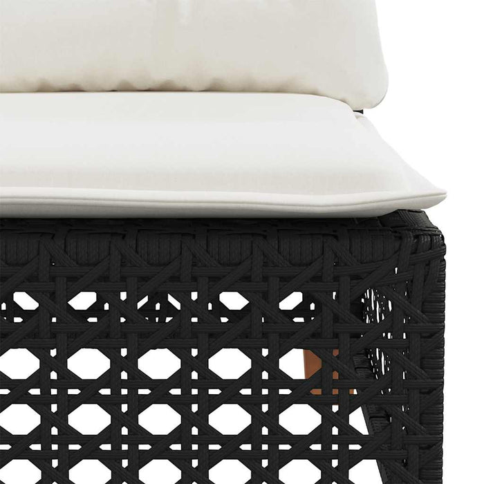 Set canapele de grădină cu perne, 7 piese, negru, poliratan - WALTI WALTI