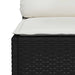 Set mobilier de grădină cu perne, 8 piese, negru, poliratan - WALTI WALTI