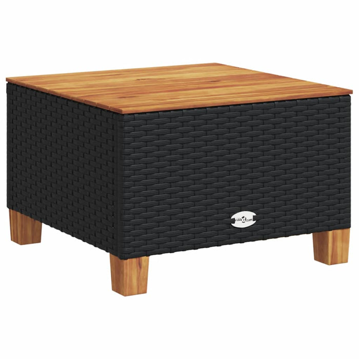 Set mobilier de grădină cu perne, 8 piese, negru, poliratan WALTI
