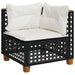 Set mobilier de grădină cu perne, 8 piese, negru, poliratan - WALTI WALTI